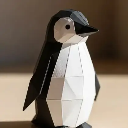 Peça decorativa 3D em papel montada