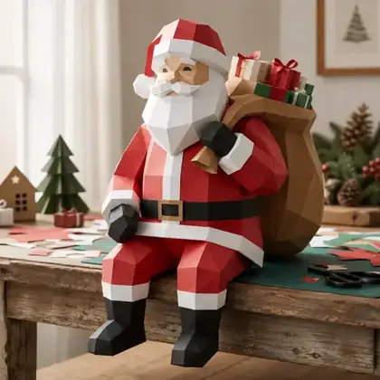 Peça de papercraft decorativa